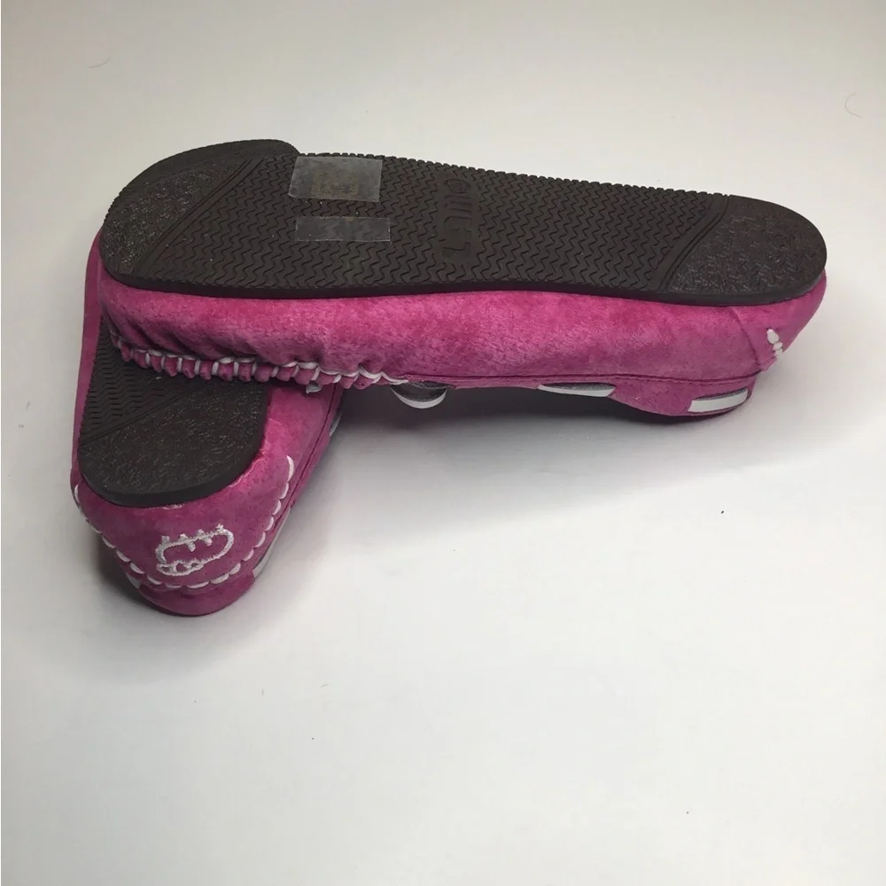 Lamo pink suede loafers kids size 1